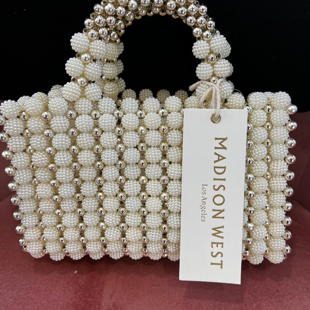 Madison West Pearl Beaded Women's Bag